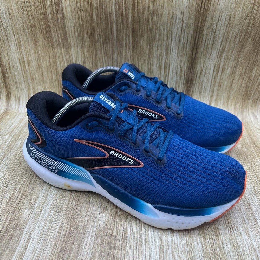 Brooks Glycerin GTS 21 Men's Size 11 Wide 2E Blue Running Shoes 1104202E474